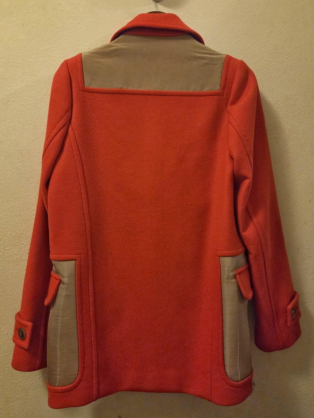Veronique Branquinho Orange Virgin Wool Coat - Picture 3 of 7